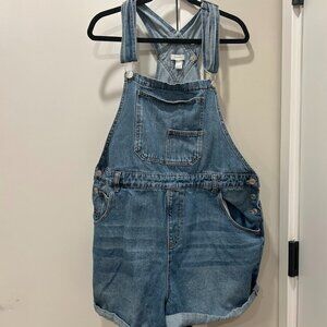 Denim Overall Shorts